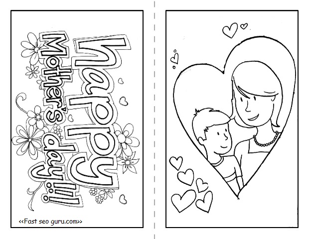 happy mothers day cards to print and color